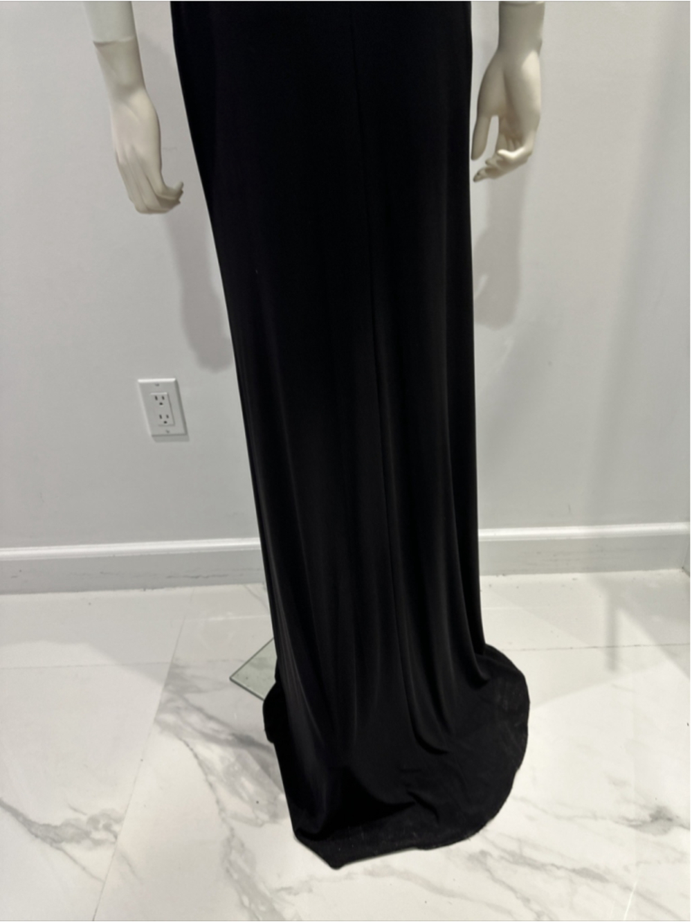 Terani Couture Long Dress Black Nude 4 - Picture 8 of 9